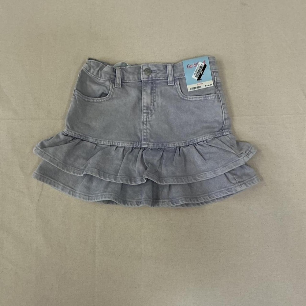 Cat & Jack girls denim ruffle skirt